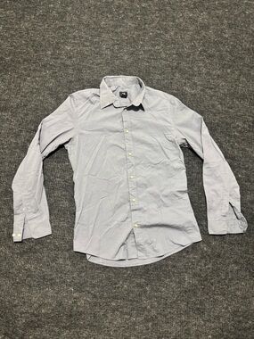 H&M Light Blue Men's Long-Sleeve Button-Down Shirt